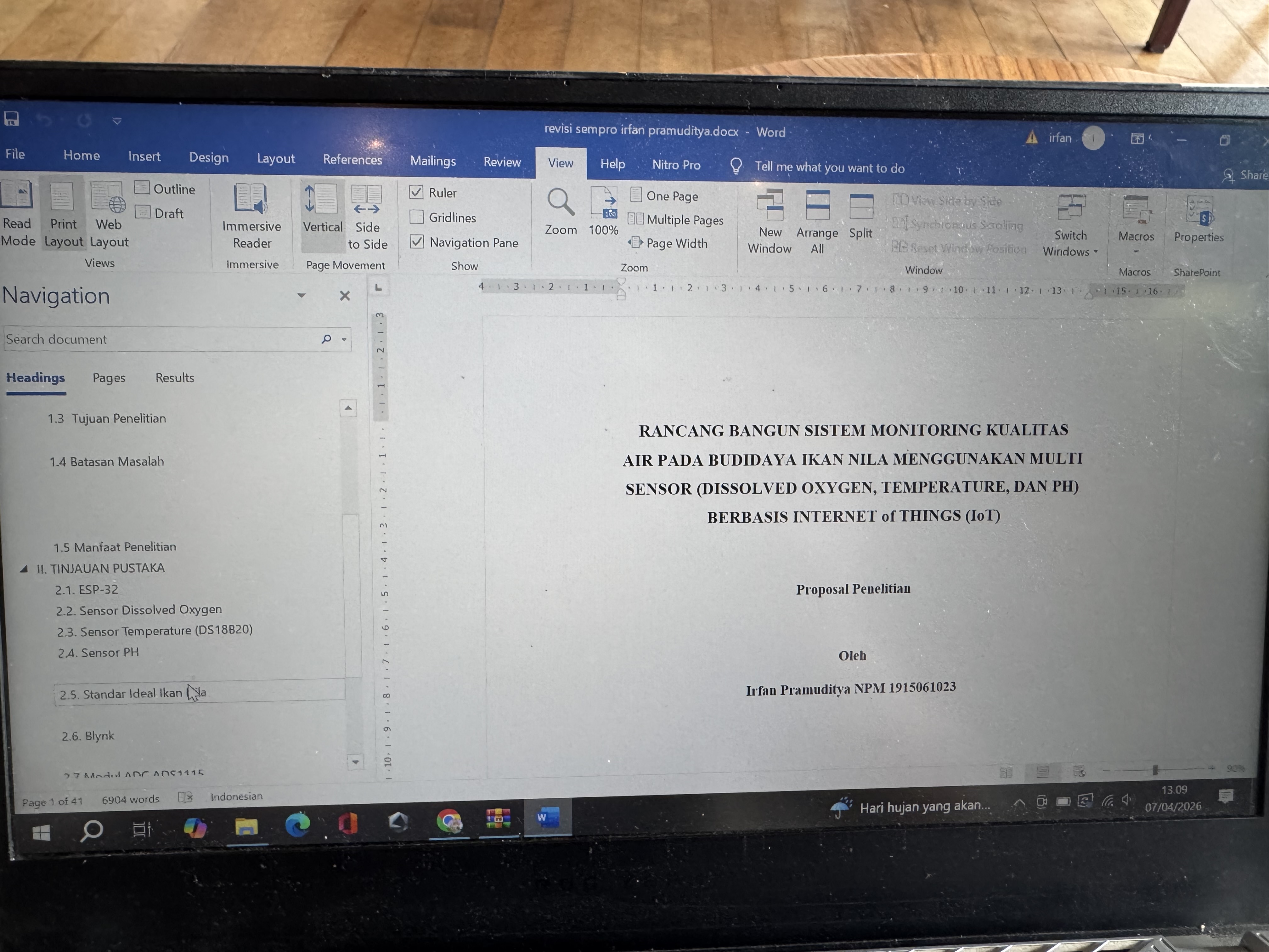 Log Book: IRFAN PRAMUDITYA