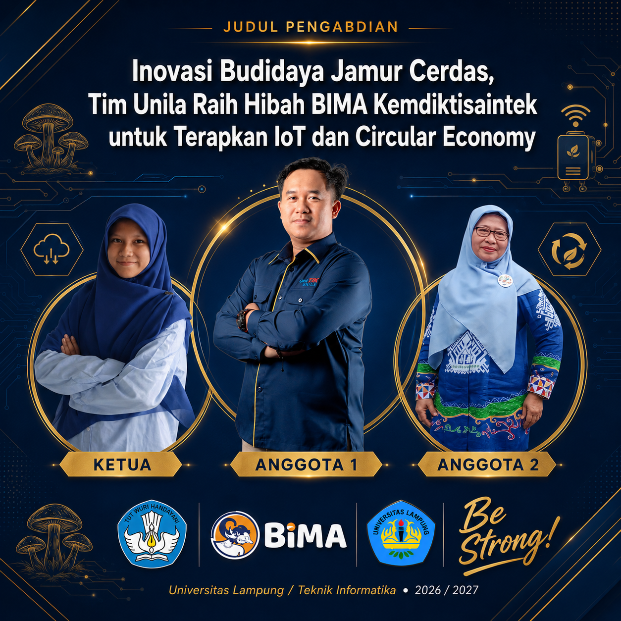 Dari IoT hingga Maggot BSF, Inovasi Budidaya Jamur Tim Unila Tembus Hibah BIMA Kemdiktisaintek